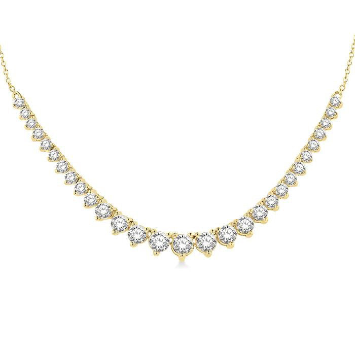 Umbria Oleander Graduated Diamond Smile Necklace