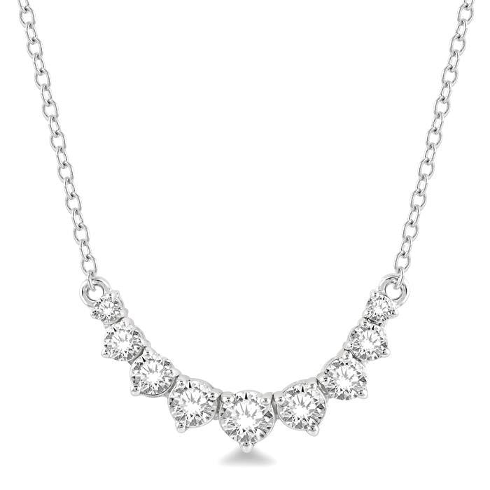 Ballet Gala Graduated Diamond Smile Necklace
