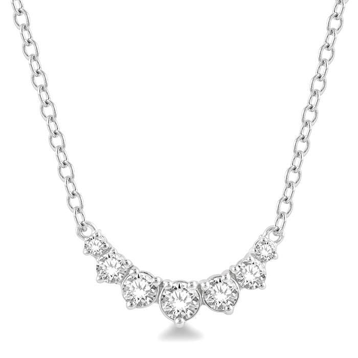 Whisper Wisteria Graduated Diamond Smile Necklace