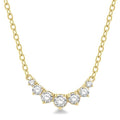 Saffron Isolde Graduated Diamond Smile Necklace