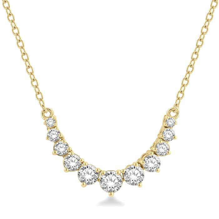 Thalia Ulyssa Graduated Diamond Smile Necklace