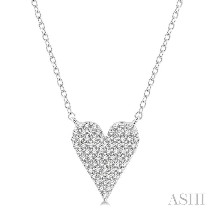 Elysian Atlas Pave-Set Heart Shape Diamond Pendant