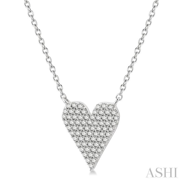 Elysian Atlas Pave-Set Heart Shape Diamond Pendant