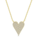 Aria Bramble Pave-Set Heart Shape Diamond Pendant