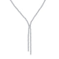 8 7/8 Ctw Y-Shape Round Cut Diamond Tennis Necklace in 14K White Gold