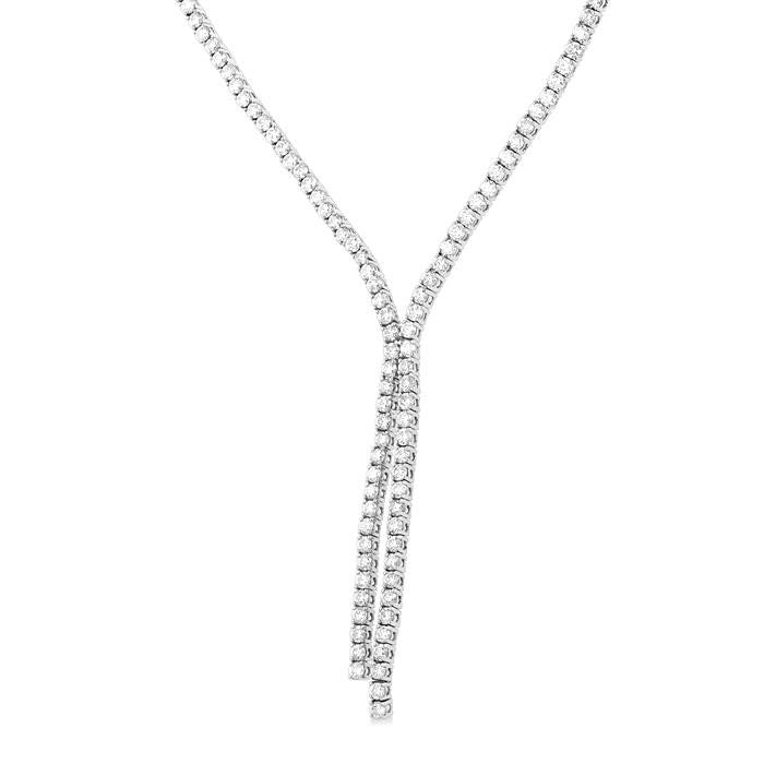 Diamond Tennis Y Necklace