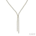 8 7/8 Ctw Y-Shape Round Cut Diamond Tennis Necklace in 14K Yellow Gold
