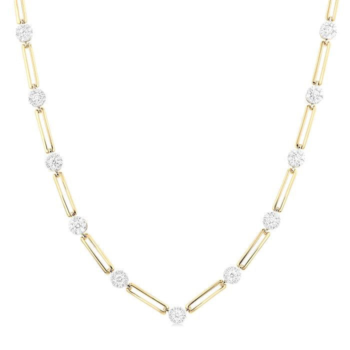 Paperclip Shine Bright Diamond Necklace