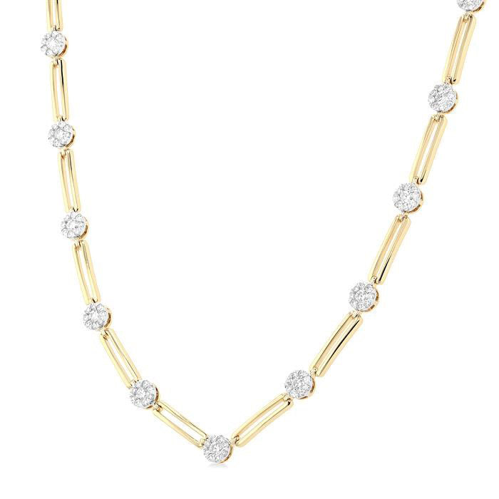Paperclip Shine Bright Diamond Necklace