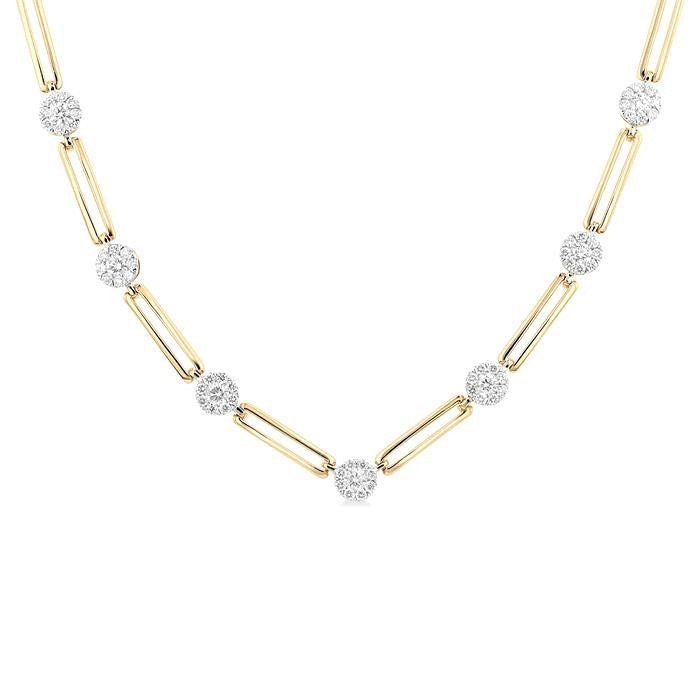 Paperclip Shine Bright Diamond Necklace