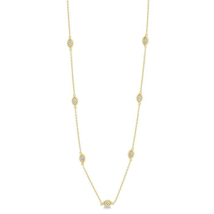Dahlia Zenith Diamond Station Necklace
