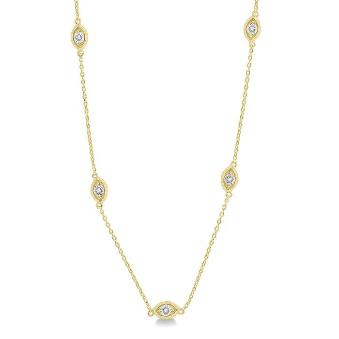 Dahlia Zenith Diamond Station Necklace