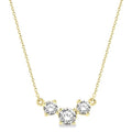 Quince Cypress Round Shape Past Present & Future Diamond Necklace