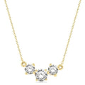 Brisa Xanthe Round Shape Past Present & Future Diamond Necklace