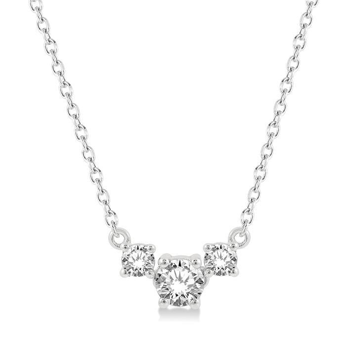 Starling Quiana Round Shape Past Present & Future Diamond Necklace