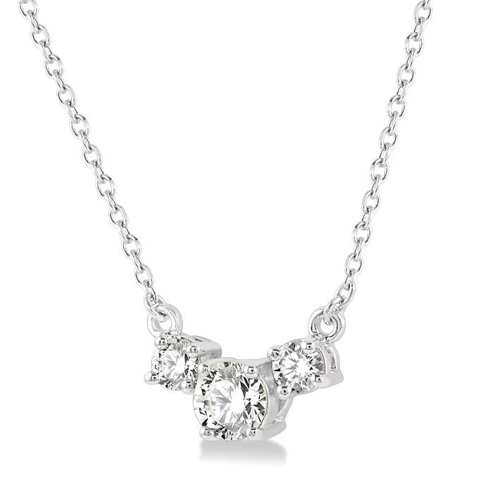 Starling Quiana Round Shape Past Present & Future Diamond Necklace