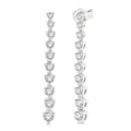 1/2 Ctw Round Cut Diamond Riviera Drop Earrings in 14K White Gold