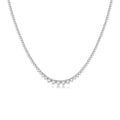 5 Ctw Riviera Round Cut Diamond Necklace in 14K White Gold
