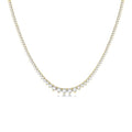 5 Ctw Riviera Round Cut Diamond Necklace in 14K Yellow Gold