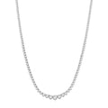 7 Ctw Riviera Round Cut Diamond Necklace in 14K White Gold