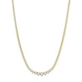 7 Ctw Riviera Round Cut Diamond Necklace in 14K Yellow Gold