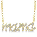 Script 'Mama' Diamond Name Necklace