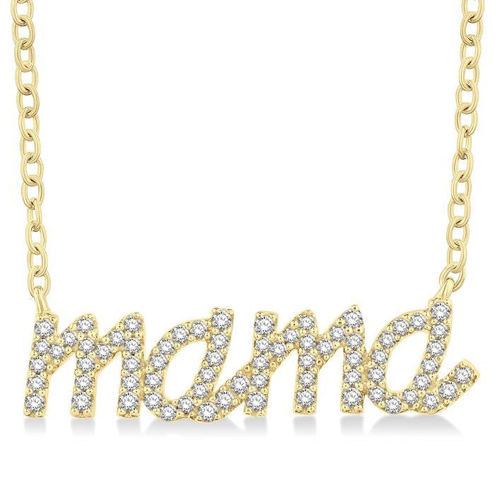 Script 'Mama' Diamond Name Necklace