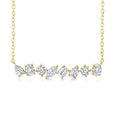1 1/10 Ctw Scatter Multi Cut Diamond Fashion Necklace in 14K Yellow Gold
