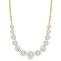 2 Ctw Round Cut Diamond Shine Bright Necklace in 14K Yellow and White Gold