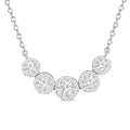 Mistral Umber Round Shape 5 Stone Shine Bright Essential Diamond Smile Necklace