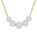 1/2 Ctw Round Cut Diamond Shine Bright Necklace in 14K Yellow and White Gold