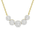 Regalia Symphony Round Shape 5 Stone Shine Bright Essential Diamond Smile Necklace