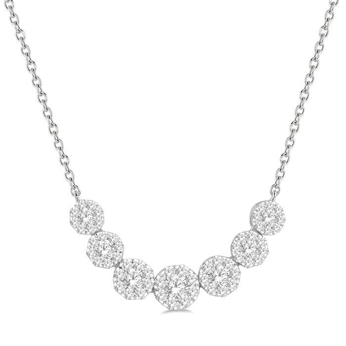 Sable Frost Shine Bright Essential Diamond Smile Necklace