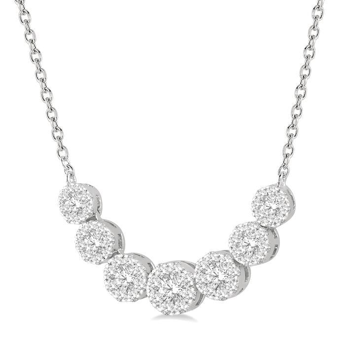 Sable Frost Shine Bright Essential Diamond Smile Necklace