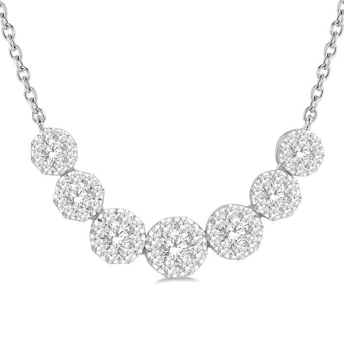 Sable Frost Shine Bright Essential Diamond Smile Necklace
