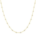 1 Ctw Bezel Set Round Cut Diamond Station Necklace in 18K Yellow Gold