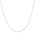 1 Ctw Bezel Set Round Cut Diamond Station Necklace in 14K Yellow Gold