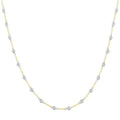 1 Ctw Bezel Set Round Cut Diamond Station Necklace in 14K Yellow and White Gold