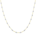 1 Ctw Bezel Set Round Cut Diamond Station Necklace in 14K Yellow and White Gold