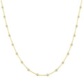 1 Ctw Bezel Set Round Cut Diamond Station Necklace in 14K Yellow Gold
