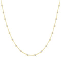 1 Ctw Bezel Set Round Cut Diamond Station Necklace in 14K Yellow Gold