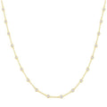 Evergreen Bezel Set Diamond Station Necklace