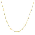 2 Ctw Bezel Set Round Cut Diamond Station Necklace in 14K Yellow Gold