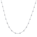 2 Ctw Bezel Set Round Cut Diamond Station Necklace in Platinum