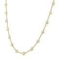 Tempest Bezel Set Diamond Station Necklace