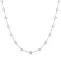 3 Ctw Bezel Set Round Cut Diamond Station Necklace in Platinum