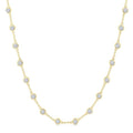 5 Ctw Bezel Set Round Cut Diamond Station Necklace in 14K Yellow Gold