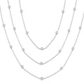 5 Ctw Round Cut Diamond 60-Inch Long Station Necklace in Platinum