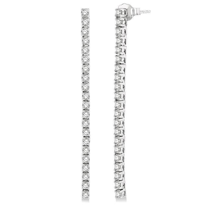 Diamond Tennis Long Earrings
