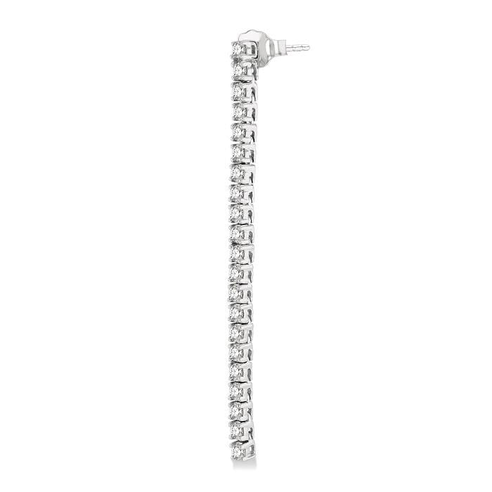 Diamond Tennis Long Earrings